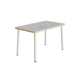 Bord Add 590, 1200x700 mm højde 720 mm med lys grå linoleum, hvidt stel