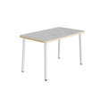 Bord Add 590, 1200x700 mm højde 720 mm med lys grå linoleum, hvidt stel