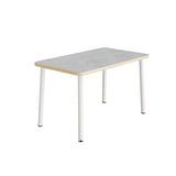 Bord Add 590, 1200x700 mm højde 720 mm med lys grå linoleum, hvidt stel