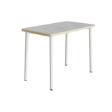 Bord Add 590, 1200x700 mm højde 900 mm med lys grå linoleum, hvidt stel