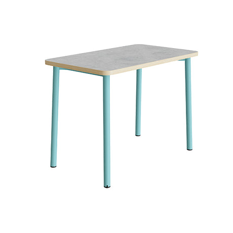 Bord Add 590, 1200x700 mm højde 900 mm med lys grå linoleum, turkis stel