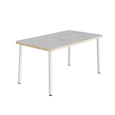 Bord Add 590, 1400x700 mm højde 720 mm med lys grå linoleum, hvidt stel