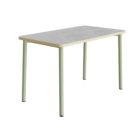 Bord Add 590, 1800x800 mm højde 720 mm med lys grå linoleum, grønt stel