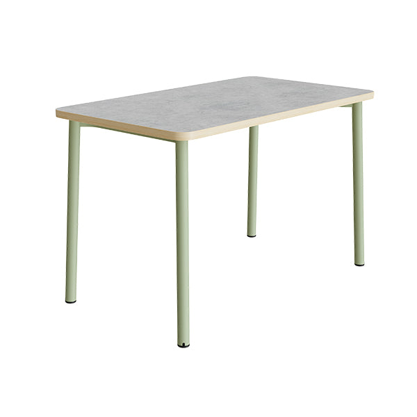 Bord Add 590, 1800x800 mm højde 720 mm med lys grå linoleum, grønt stel