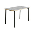 Tranås Skolmöbler Bord Add 590, 1800x800 mm højde 720 mm med lys grå linoleum, sortoliven stel – Caféborde