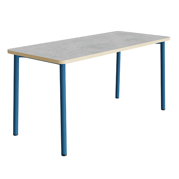 Bord Add 590, 1800x800 mm højde 900 mm med lys grå linoleum, blåt stel
