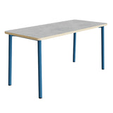 Bord Add 590, 1800x800 mm højde 900 mm med lys grå linoleum, blåt stel