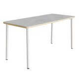 Bord Add 590, 1800x800 mm højde 900 mm med lys grå linoleum, hvidt stel