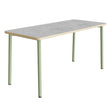 Bord Add 590, 1800x800 mm højde 900 mm med lys grå linoleum, grønt stel