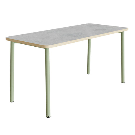 Bord Add 590, 1800x800 mm højde 900 mm med lys grå linoleum, grønt stel