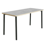 Bord Add 590, 1800x800 mm højde 900 mm med lys grå linoleum, sortoliven stel