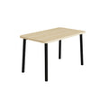 Tranås Skolmöbler Bord Add 590, 1200x700 mm højde 720 mm med lydabsorberende birk laminat, sort stel – Caféborde