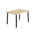 Tranås Skolmöbler Bord Add 590, 1400x700 mm højde 720 mm med lydabsorberende birk laminat, sort stel – Caféborde
