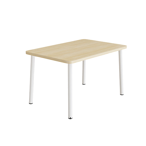 Tranås Skolmöbler Bord Add 590, 1400x700 mm højde 720 mm med lydabsorberende birk laminat, hvidt stel – Caféborde