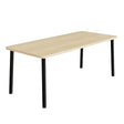 Tranås Skolmöbler Bord Add 590, 1800x800 mm højde 720 mm med lydabsorberende birk laminat, sort stel – Caféborde