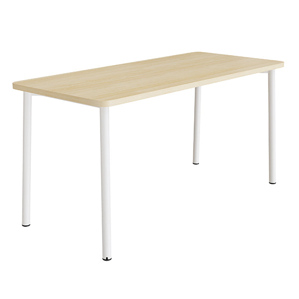 Tranås Skolmöbler Bord Add 590, 1800x800 mm højde 900 mm med lydabsorberende birk laminat, hvidt stel – Caféborde