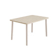 Tranås Skolmöbler Bord Add Wood 590 1200x800 mm Højde 720 mm med hvidpigmenteret eg laminat, massivt træben – Caféborde