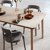 Bord Add Wood 590 1800x700 mm Højde 720 mm med hvidpigmenteret eg laminat, massivt træben – image 2