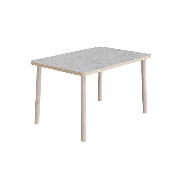 Bord Add Wood 590 1200x800 mm Højde 720 mm med lys grå linoleum, massivt træben