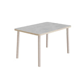 Bord Add Wood 590 1200x800 mm Højde 720 mm med lys grå linoleum, massivt træben