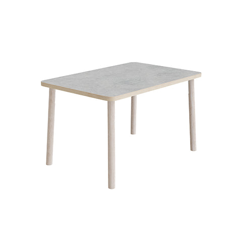 Bord Add Wood 590 1200x800 mm Højde 720 mm med lys grå linoleum, massivt træben