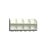 BST Garderobehylde, 4 pladser B1000 mm Hvid – image 2