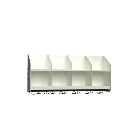 BST Garderobehylde, 4 pladser B1000 mm Hvid – image 1