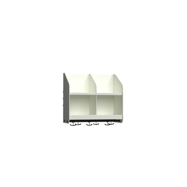 Sonesson BST Garderobehylde, 2 pladser B500 mm Hvid – Garderobeskabe