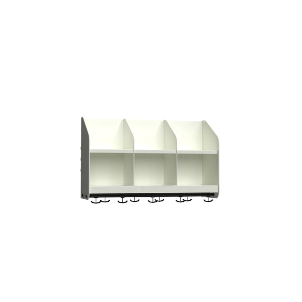 Sonesson BST Garderobehylde, 3 pladser B750 mm Hvid – Garderobeskabe