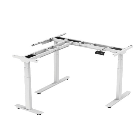 Hæve-sænke understel DNA, elektrisk 3-ben, Hvid - hjørnebord – image 1