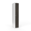 Sonesson Garderobeskab 1x300 mm Lige tag Hel søjle Laminat dør Nocturne wood Cylinderlås – Garderobeskabe