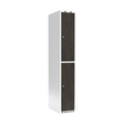 Sonesson Garderobeskab 1x300 mm Lige tag 2-delt søjle Laminat dør Nocturne wood Cylinderlås – Garderobeskabe