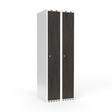 Sonesson Garderobeskab 2x300 mm Lige tag Hel søjle Laminat dør Nocturne wood Cylinderlås – Garderobeskabe