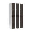 Sonesson Garderobeskab 3x300 mm Lige tag 2-delt søjle Laminat dør Nocturne wood Cylinderlås – Garderobeskabe