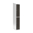 Sonesson Garderobeskab 1x300 mm Skråt tag 2-delt søjle Laminat dør Nocturne wood Cylinderlås – Garderobeskabe