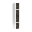 Sonesson Garderobeskab 1x300 mm Lige tag 4-delt søjle Laminat dør Nocturne wood Cylinderlås – Garderobeskabe