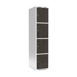 Sonesson Garderobeskab 1x400 mm Lige tag 4-delt søjle Laminat dør Nocturne wood Cylinderlås – Garderobeskabe