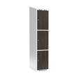Sonesson Garderobeskab 1x400 mm Skråt tag 3-delt søjle Laminat dør Nocturne wood Cylinderlås – Garderobeskabe