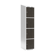 Sonesson Garderobeskab 1x400 mm Skråt tag 4-delt søjle Laminat dør Nocturne wood Cylinderlås – Garderobeskabe