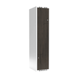 Sonesson Garderobeskab 1x400 mm Lige tag 2-delt søjle Z-dør Laminat dør Nocturne wood Cylinderlås – Garderobeskabe