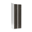 Sonesson Garderobeskab 2x300 mm Skråt tag 2-delt søjle Z-dør Laminat dør Nocturne wood Cylinderlås – Garderobeskabe