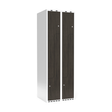 Sonesson Garderobeskab 2x300 mm Lige tag 2-delt søjle Z-dør Laminat dør Nocturne wood Cylinderlås – Garderobeskabe