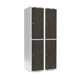 Sonesson Garderobeskab 2x400 mm Lige tag 2-delt søjle Laminat dør Nocturne wood Cylinderlås – Garderobeskabe