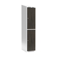 Sonesson Garderobeskab 1x400 mm Skråt tag 2-delt søjle Laminat dør Nocturne wood Cylinderlås – Garderobeskabe