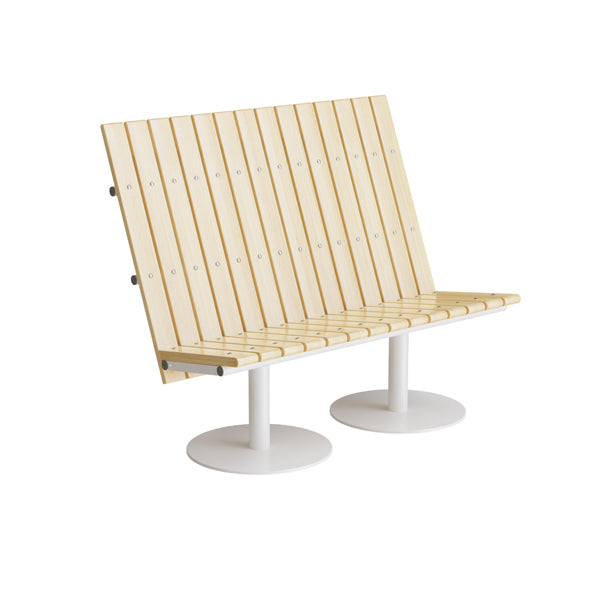 Sofa Cirkum, 2-pers høj, massiv eg, hvidt understel – image 1