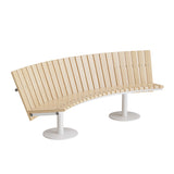 Sofa Cirkum, 60° buet lav, massiv birk, hvidt understel – image 1