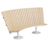 Sofa Cirkum, 60° buet høj, massiv birk, hvidt understel – image 1