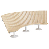 Sofa Cirkum, 90° buet høj, massiv birk, hvidt understel – image 1