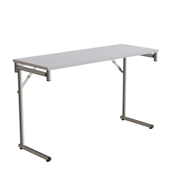 Klapbord Silhuett 1200x450mm,Grå laminat og krom stel