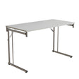 Tranås Skolmöbler Klapbord Silhuett 1200x600mm,Hvid laminat og krom stel – Klapborde